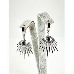 Gümüş Göz Desenli Küpe